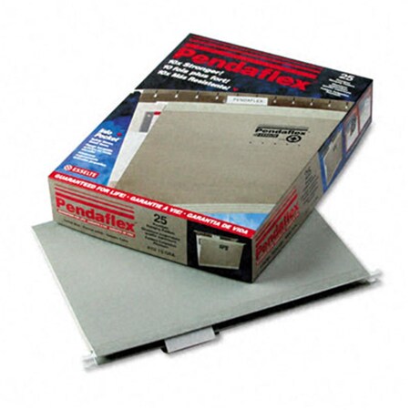 Pendaflex Reinforced Hanging File Folders- Kraft- Letter- Gray- 25/Box PE31813